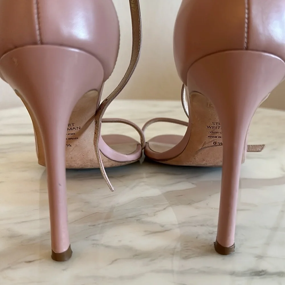 Stuart Weitzman ankle strap heels. Nude pink 8 1/2​​​​